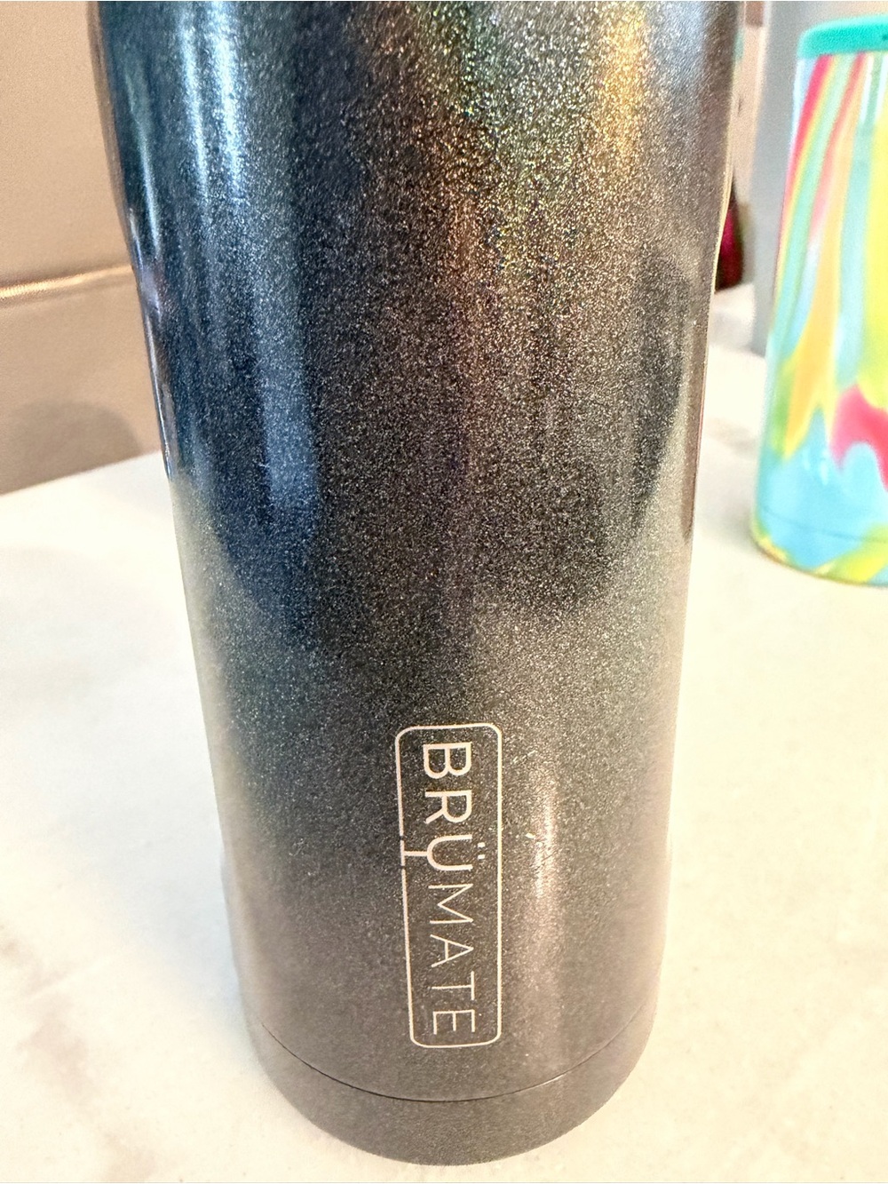 Brumate Metallic Black Glitter Tumbler - Insulated